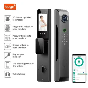 WiFi 3D Face Recognition Fingerprint Digital Keypad Smart Lock with Video Intercom