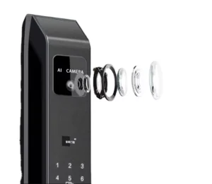 WiFi App Fingerprint Smart Lock for Wood and Aluminum Doors with Camera and Remote Control