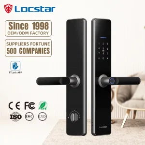 WiFi App Smart Door Lock Biometric Fingerprint Door Handle Digital Keyless Lock