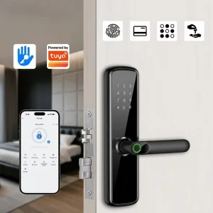 WiFi Biometric Fingerprint Password Card App Remote Control Keyless Smart Door Lock for Home