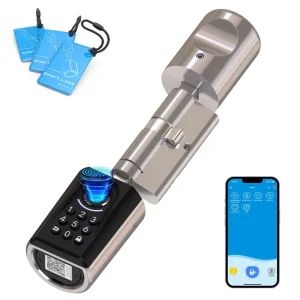 WiFi Bluetooth Smart Door Lock with Fingerprint Keypad Code and Card Control