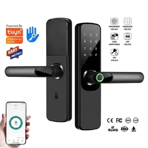 WiFi Electronic Fingerprint Keyless Remote Control RFID Digital Smart Door Lock for Apartments