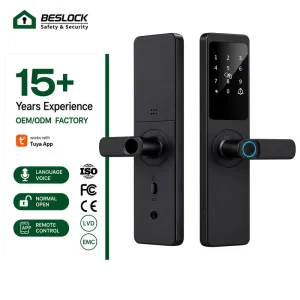 WiFi Smart Door Lock Fingerprint Password Card Key Remote Control Electronic Lock for Front Door Home Office