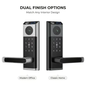 WiFi Smart Door Lock with Deadbolt, Video Peephole Camera, Fingerprint, Card, Password and Remote Unlock for Home