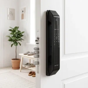 WiFi Smart Door Lock with Fingerprint Control Intelligent Electronic Lock for Aluminum Wood Steel Doors Smart Card Door Lock