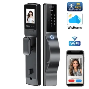 WiFi Smart Lock 3D Face Recognition Digital Door Lock with Automatic Electronic Fingerprint Biometric Network Camera