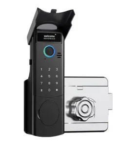Wireless Electronic Rim Lock Kit Biometric Fingerprint Password Smart Cloud Lock for Home