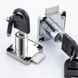 Wooden Office Furniture Computer Cabinets with Key Unlock Way Zinc Drawer Locks for Bedroom Use