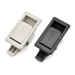 XK111 Keyless Percussion Inline Plastic Panel Latch Lock Cylinder Black Industrial Electric Cabinet Lock for Datacenter Indoor