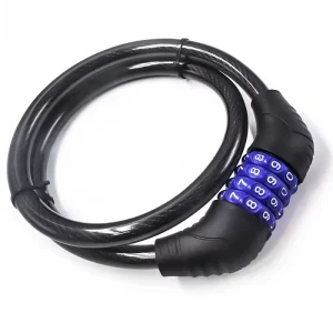 XMM-804 High Security 4-digit Resettable Combination Steel Cable Lock for Bicycle Motorcycle Outdoor Use Durable Anti-theft Lock