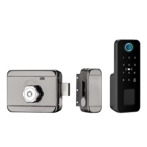 XSDTS NT01 Smart Lock Fingerprint Outdoor Gate Lock Card Digital Code Remote Control Electronic Rim Lock
