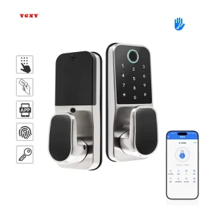 YAGU Smart Locks Biometric Password and Fingerprint Electronic Replacement Ball Lock Aluminum or Wooden Door Lock TTLOCK APP