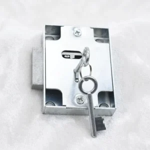 YH1250 Electronic Cabinet Locks for Gym Lockers Power On White Finish Door Lock with Key & Fingerprint for Indoor Use