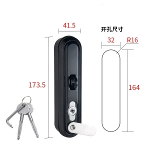 YH9628 Cabinet Plane Locker Lock Industrial Square Key Lock