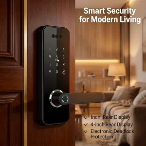 YOLOCK Durable CE House Smart Lock Combination Control Keyless Entry Matter Protocol Anti Lock 210*68mm Panel Home Apartment Use