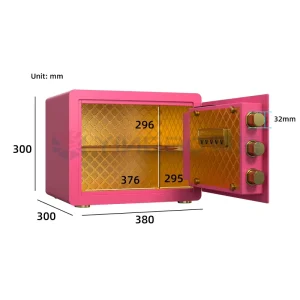 Yingbo Home Office Colorful Safe Digital Fingerprint Lock Safe Dual Alarm System Solid Steel Safe Box