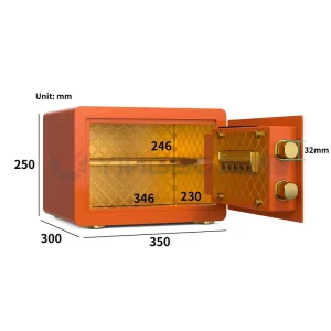 Yingbo Home Office Colorful Safe Digital Lock Safe Dual Alarm System Solid Steel Safe Box