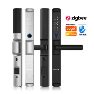 Zigbee Fingerprint Smart Lock for Glass and Wood Doors Waterproof Outdoor European Aluminum Sliding Door WiFi