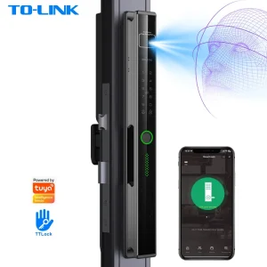 Zigbee Smart Door Lock, IP65 Waterproof, 3D Face Recognition, Bluetooth, Fingerprint, Aluminum Sliding Door
