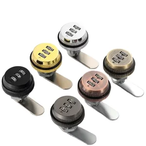 Zinc Alloy 3-Digit Furniture Cabinet Combination Cam Lock with Mechanical Code