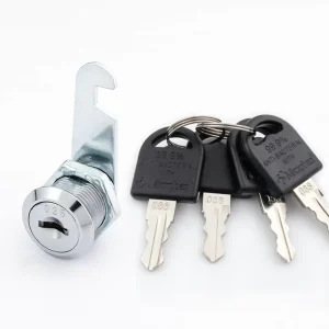 Zinc Alloy Cabinet Lock Cylinder with 4 Keys, 20mm Cam Lock for File Cabinets and Drawers