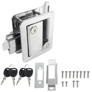 Zinc Alloy Chrome Reversible Double-Sided Motorhome Caravan RV Door Lock