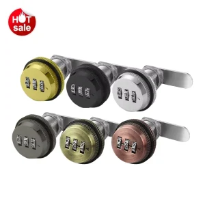 Zinc Alloy Combination Cam Lock for Kitchen Cabinets, Black Nickel Finish