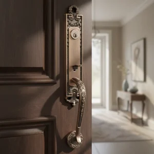 Zinc Alloy Heavy-Duty Rustproof Anti-Theft Column-Structure Mechanical Door Lock with 3 Keys for Interior Wooden Doors