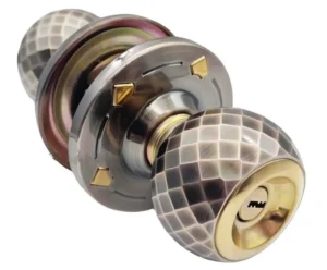 Zinc Alloy Indoor Door Privacy Lock with Brass Cylinder, Polished Finish and Oversized Cover