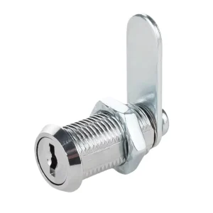 Zinc Alloy Lock Cylinder 12mm Diameter 2 Keys Chrome Plating Grade 2 Vending Machine Lock