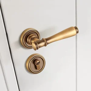 Zinc Alloy Mechanical Door Lock Set, Magnetic Silent Split Lock with Universal Handle for Bedroom Doors