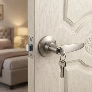 Zinc Alloy Mechanical Key Door Lock Anti-Theft Waterproof Security Handle Lock for Wooden Doors
