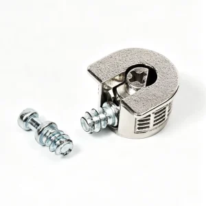 Zinc Alloy Nickel-Finish Furniture Hardware Cam Lock Connector Fastener for Apartment Kitchen and Bathroom