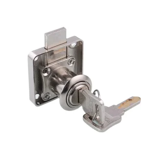 Zinc Alloy Nickel-Plated Furniture Lock with 2 Brass Keys