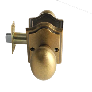Zinc Alloy Oval Egg-Shaped Ball Handle Red Antique Bronze American Style Door Handle