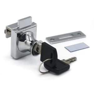 Zinc Alloy Single Glass Door Lock for Jewelry Display Cabinet