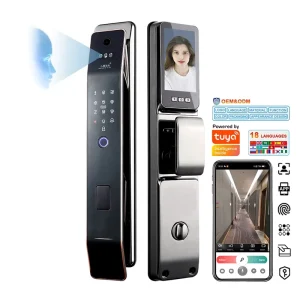 Zinc Alloy Smart Door Lock 3D Facial Recognition Electronic Lock with Camera